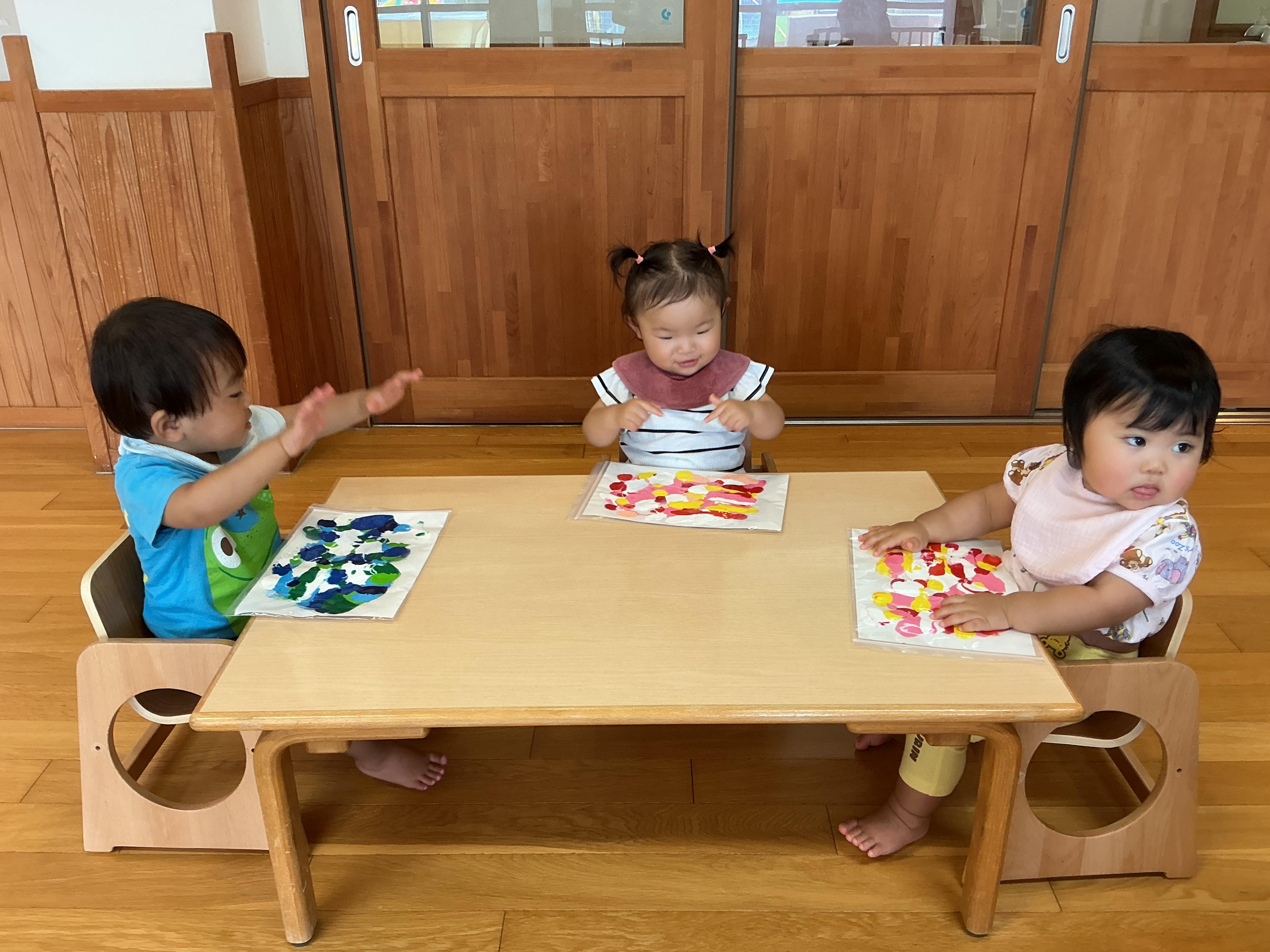つくし組　感触あそび⭐︎たのしかったね⭐︎