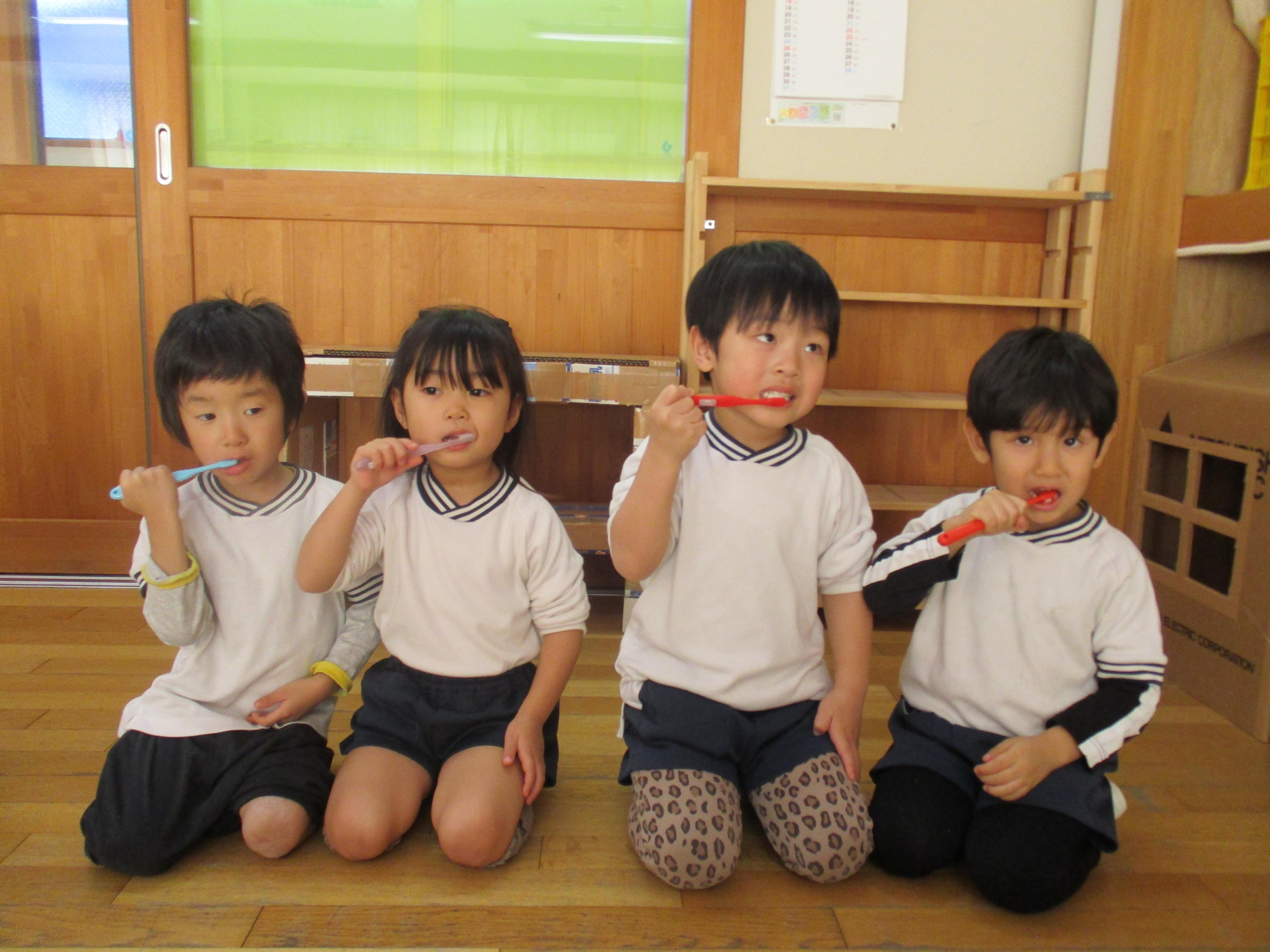 れんげ組　歯磨き頑張ってるよ！