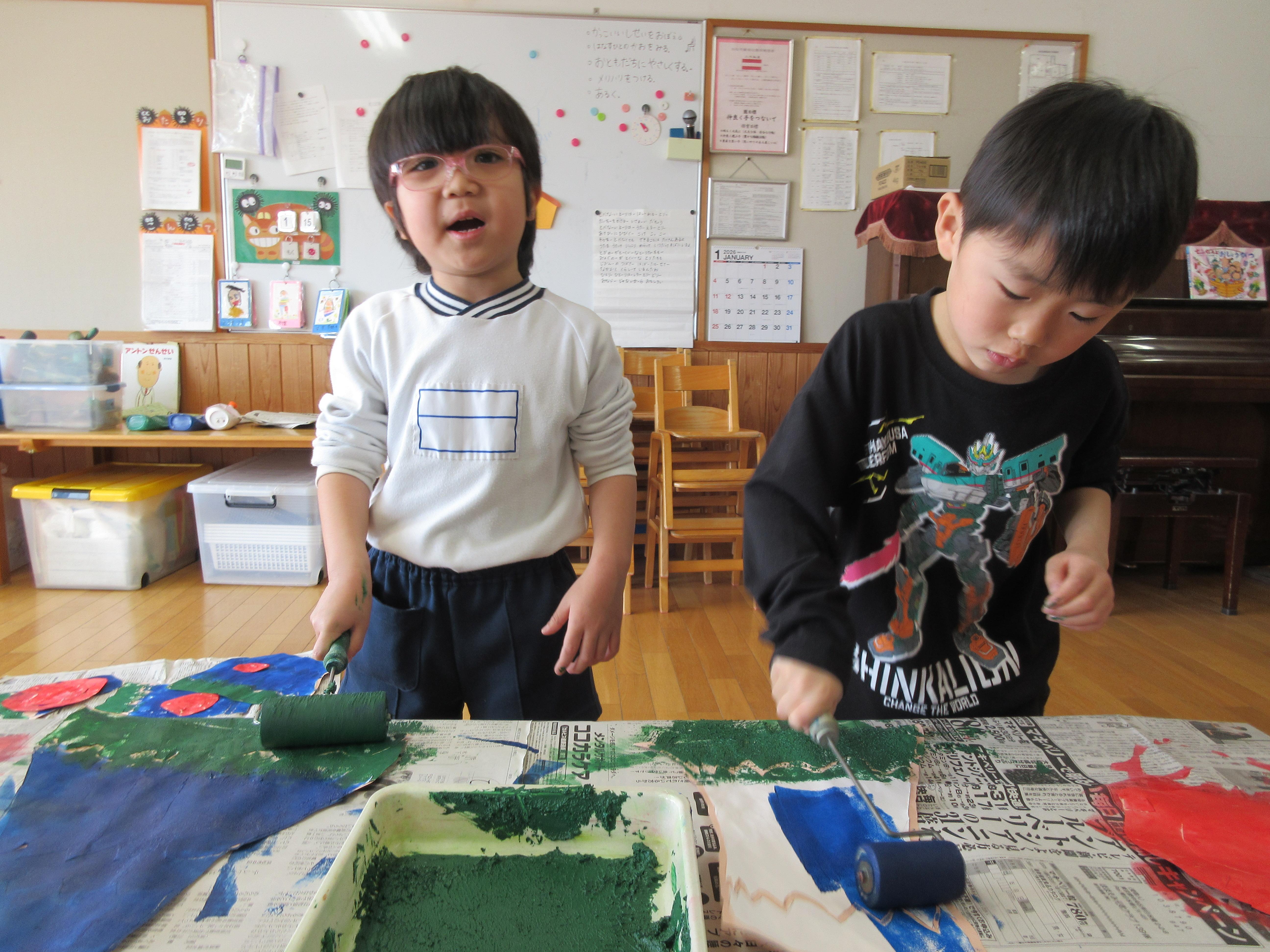 ひまわり組　版画製作