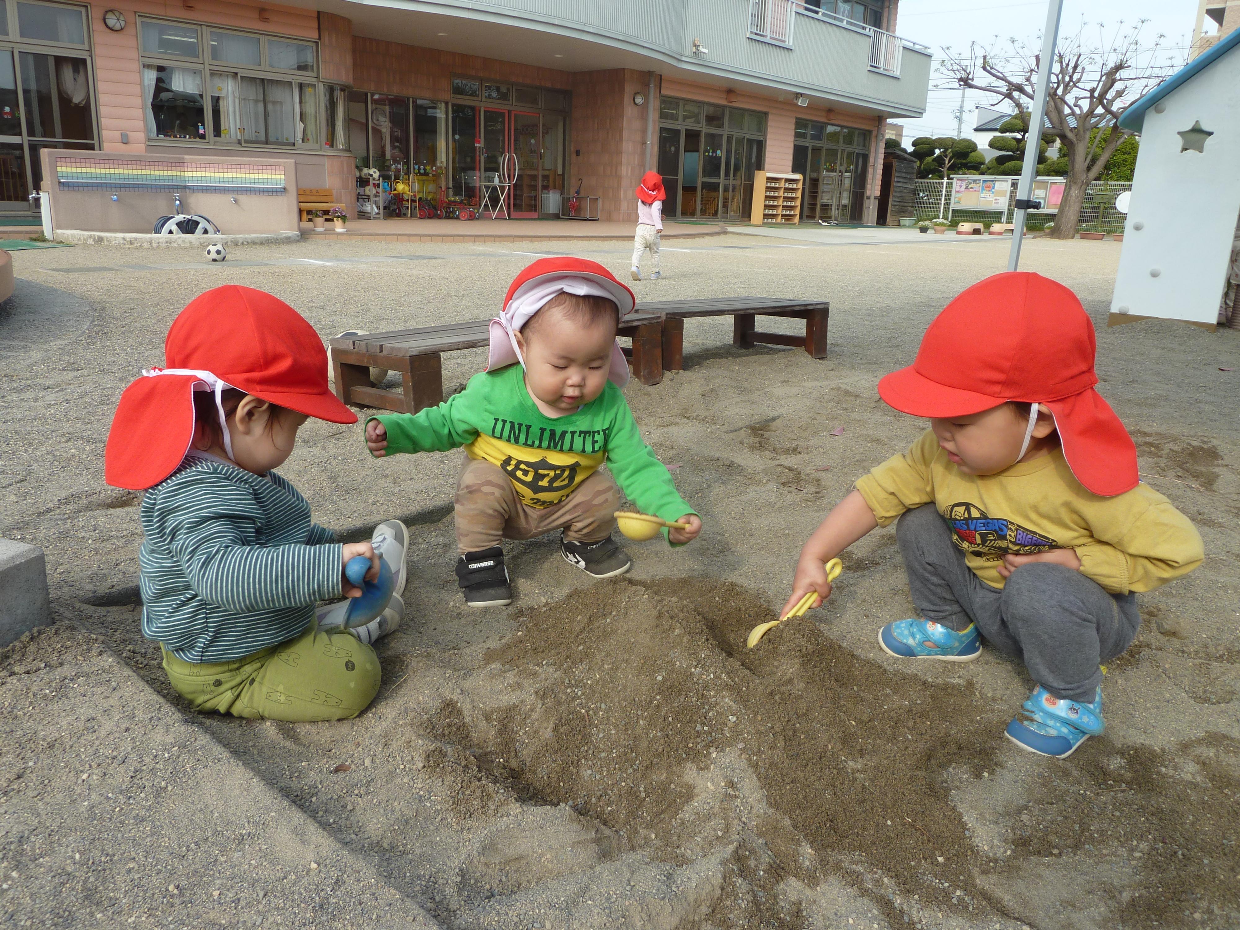 たんぽぽ組　笑顔いっぱい園庭遊び♪